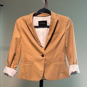 Banana Republic Tan Blazer with Notched Lapels - 00P